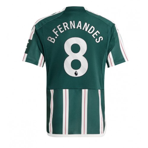 Dres Manchester United Bruno Fernandes #8 Gostujuci 2023-24 Kratak Rukav